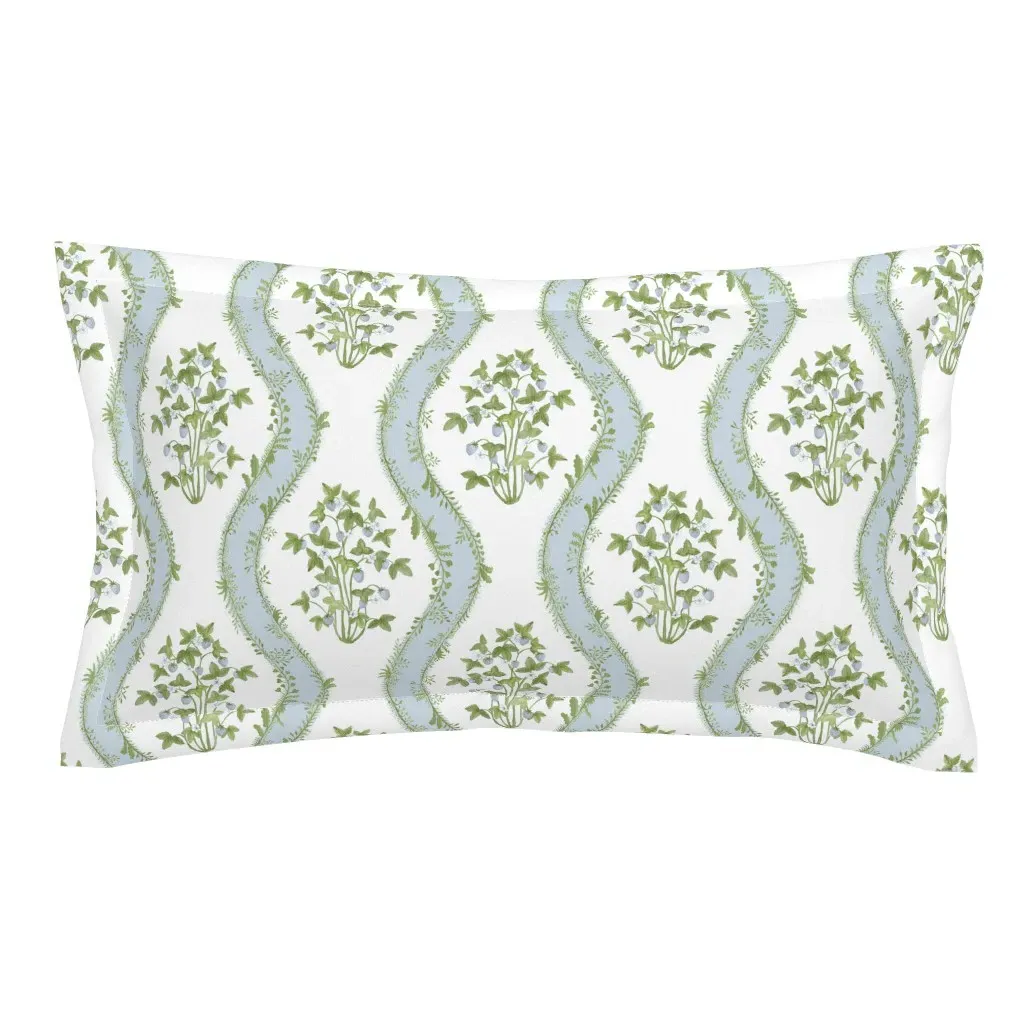 Strawberry Stripe King Pillow Sham - Green product