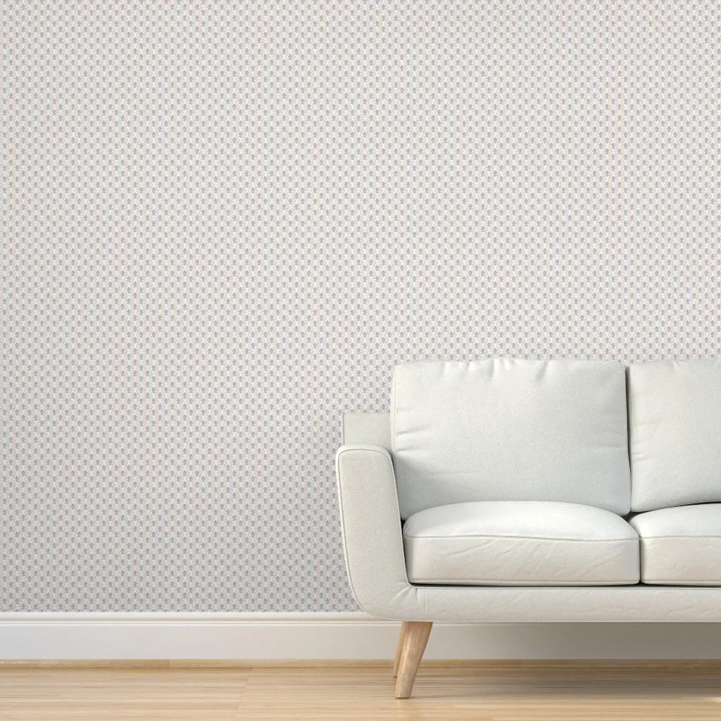 Strawberry Stripe Peel and Stick Wallpaper - Dusty Blue product