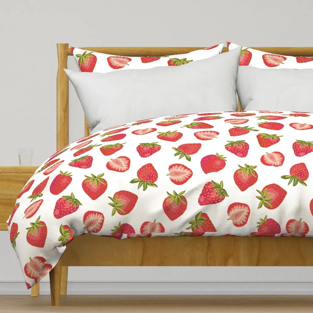 Strawberry Summer Fruit Duvet Cover - Red product