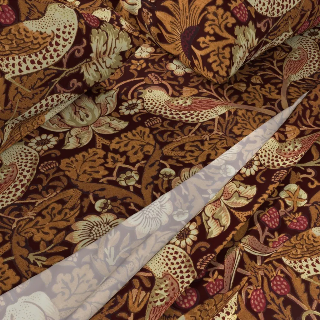 Strawberry Thief Redux William Morris King Sheet Set - Dark Brown alternate view