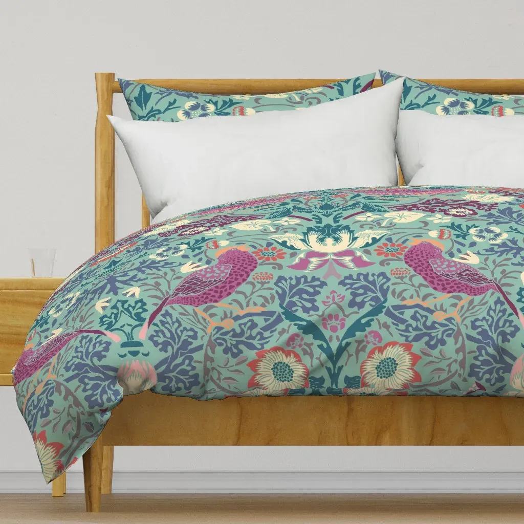 Strawberry Thief William Morris Duvet Cover - Blue product
