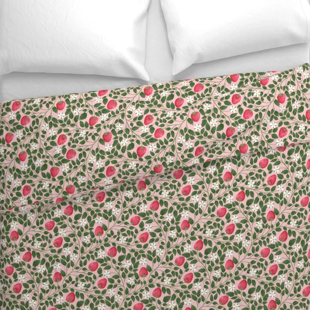 Strawberry Vine Floral Trail Duvet Cover alternate view