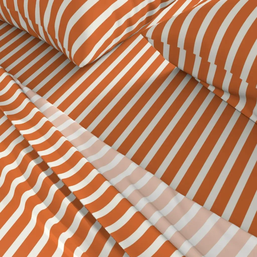 Streifen Ocker Laengs Twin Sheet Set - Orange alternate view