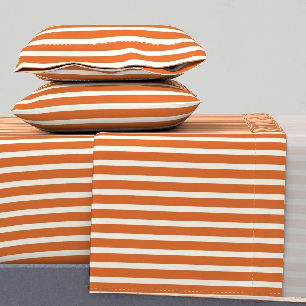 Streifen Ocker Laengs Twin Sheet Set - Orange product