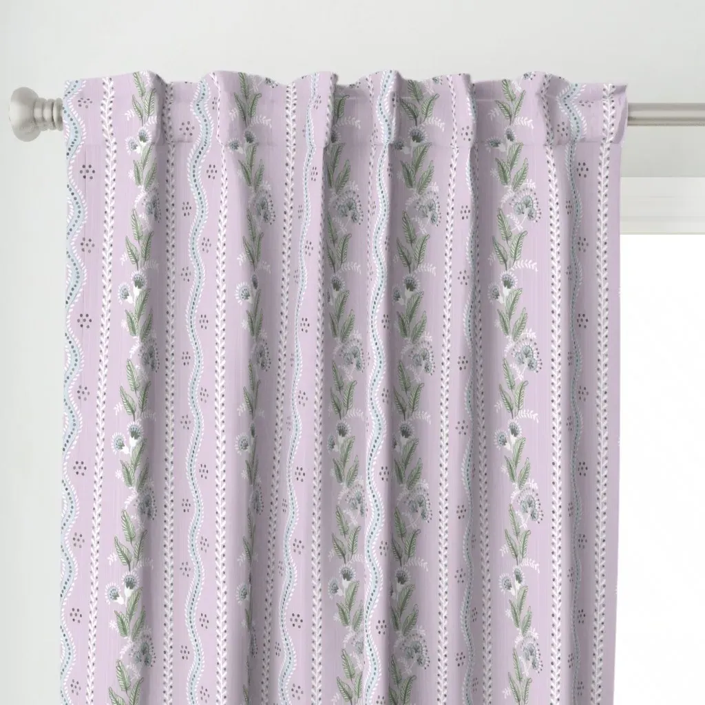 Strie Custom Scale Curtain Panel - Lavender alternate view