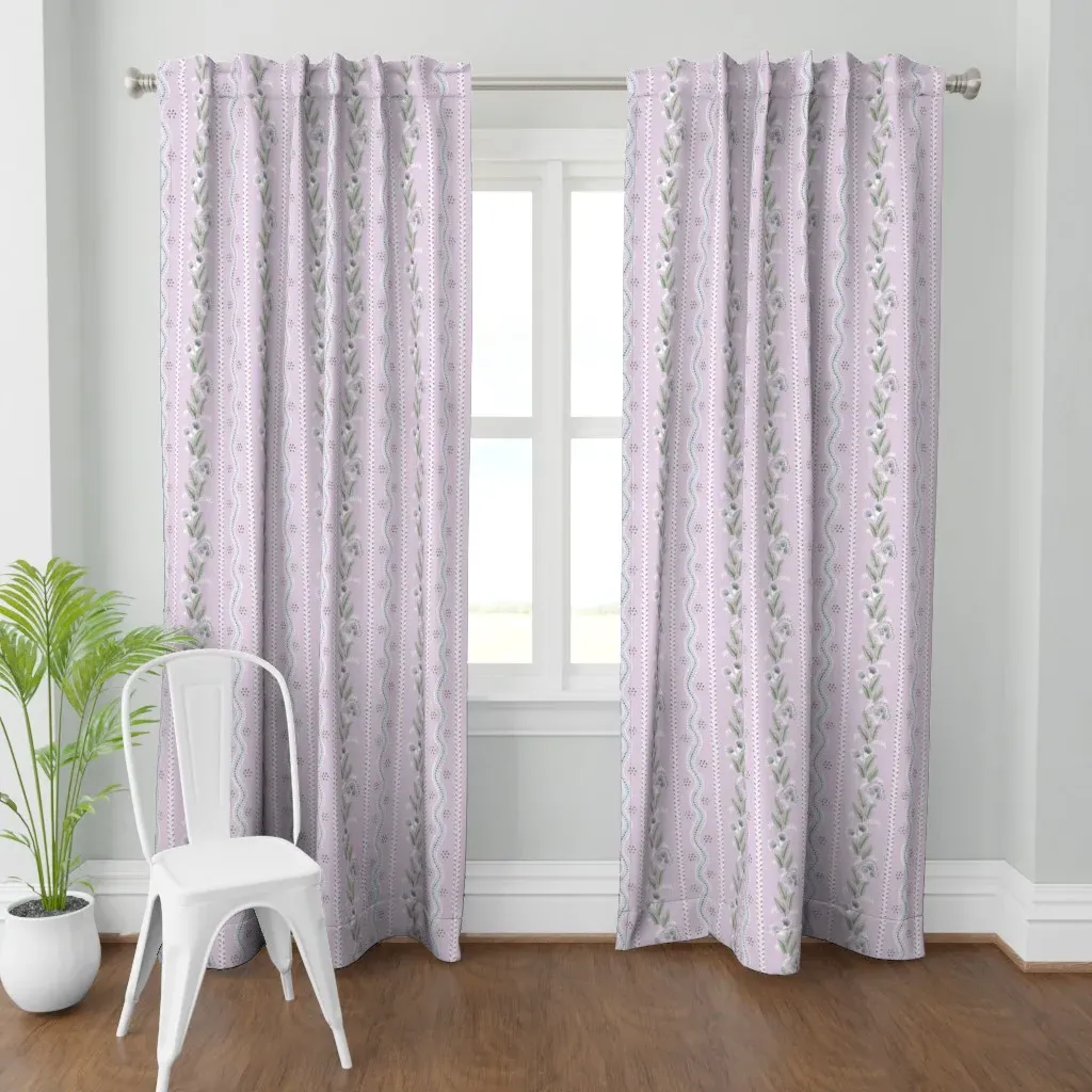 Strie Custom Scale Curtain Panel - Lavender product