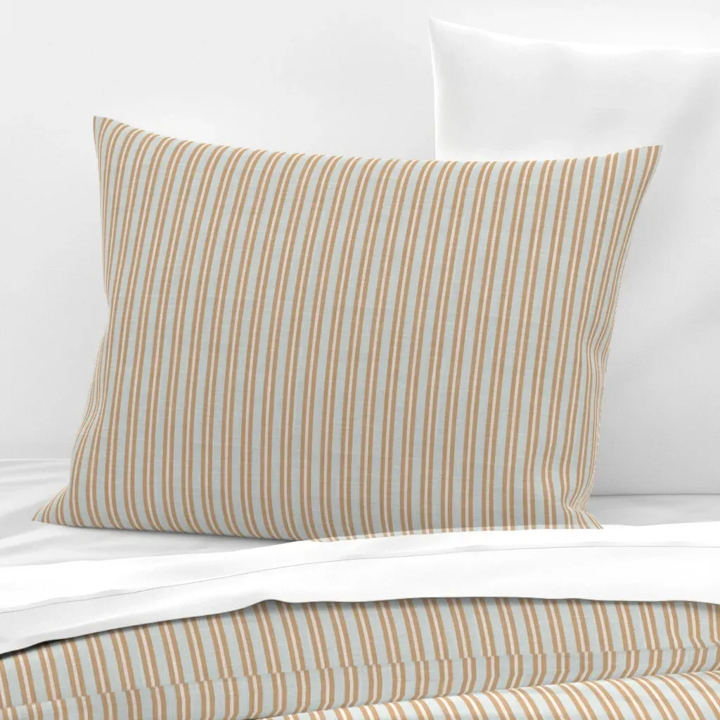 Stripe Cabana Standard Knife Edge Pillow - Tan, Cotton Sateen product