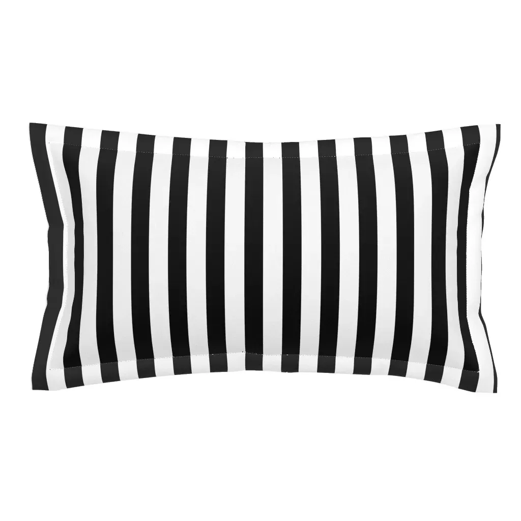 Stripe King Size Pillow Sham - Black & White product