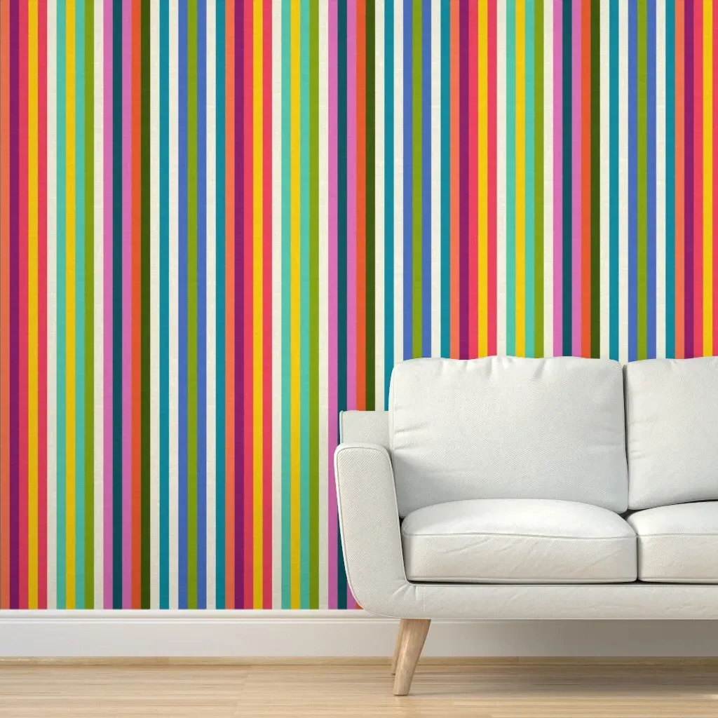 Stripe Pop Peel and Stick Wallpaper - Orange product
