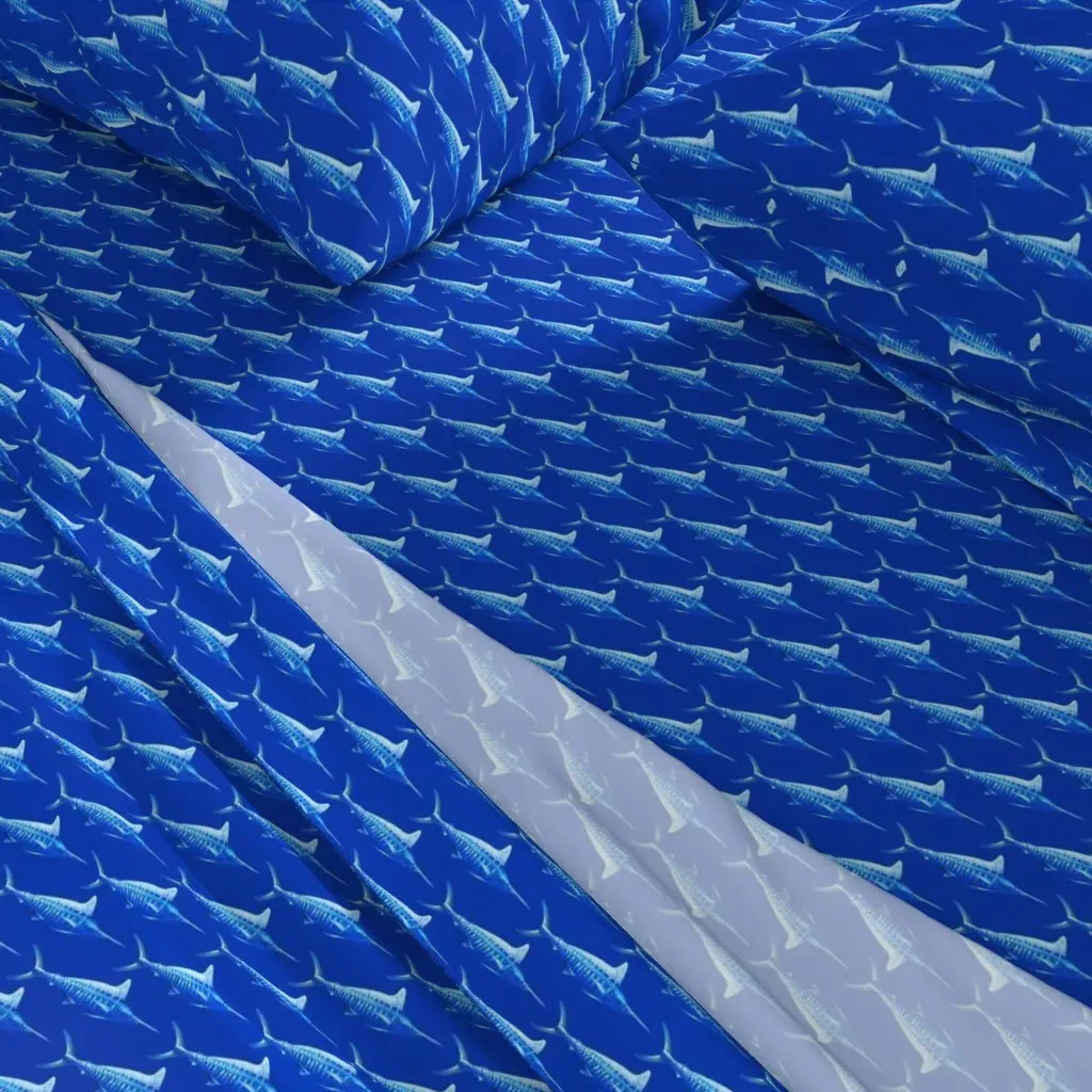 Striped Marlin Twin XL Sheet Set - Blue alternate view