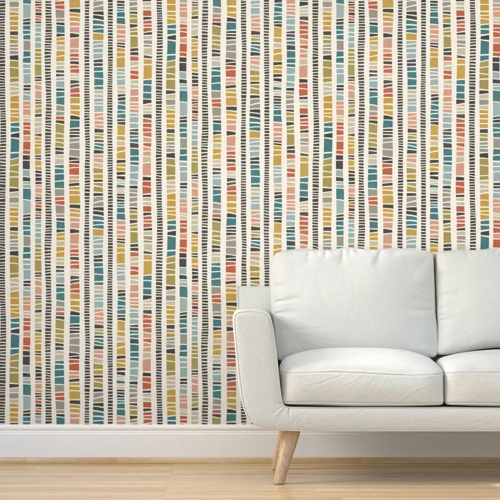 Striped Peel and Stick Wallpaper Large Scale - Off-White product