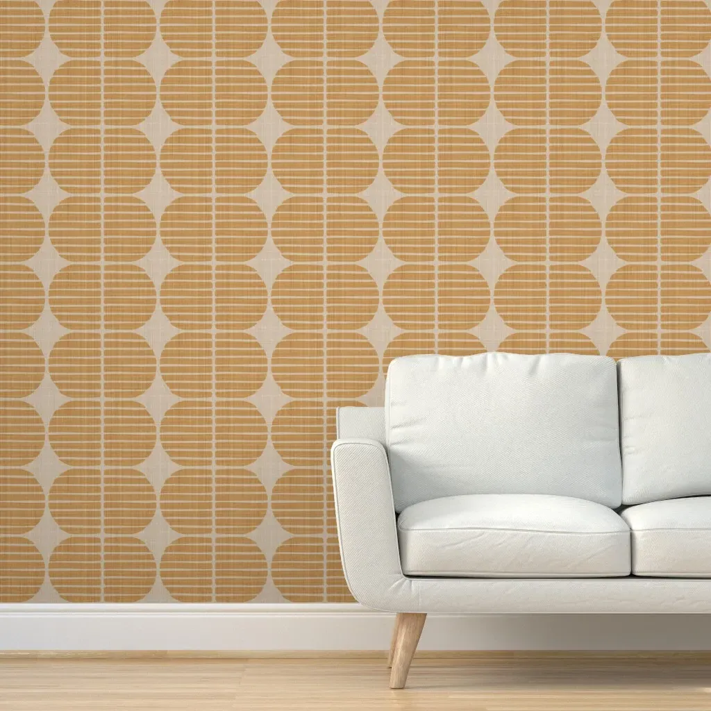 Striped Retro Capsule Peel and Stick Wallpaper - Beige product