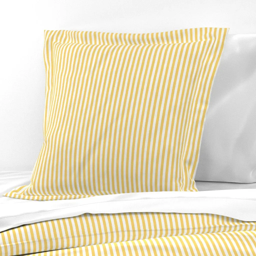 Stripes Euro Pillow Sham - Lemon Yellow product