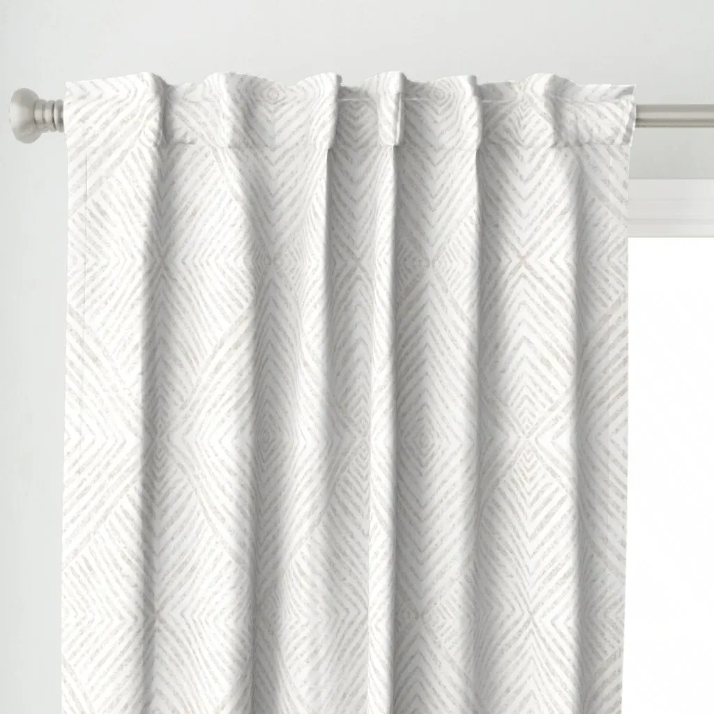Stripy Curtain Panel - Beige alternate view