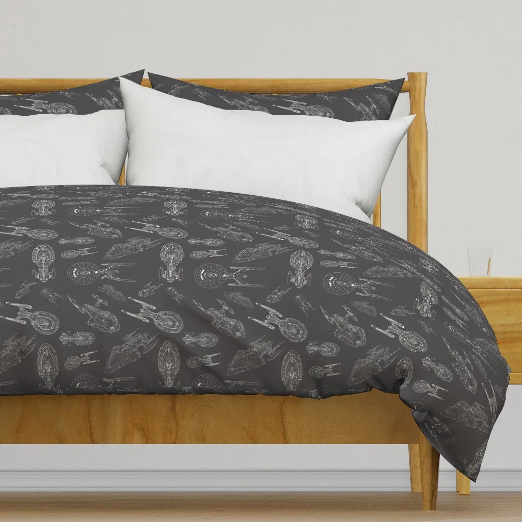 Stspaceships Duvet Cover - Silver product