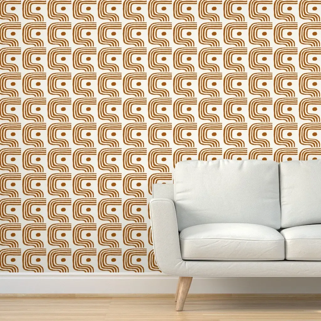 Studio Wave Peel and Stick Wallpaper - Burnt Orange product