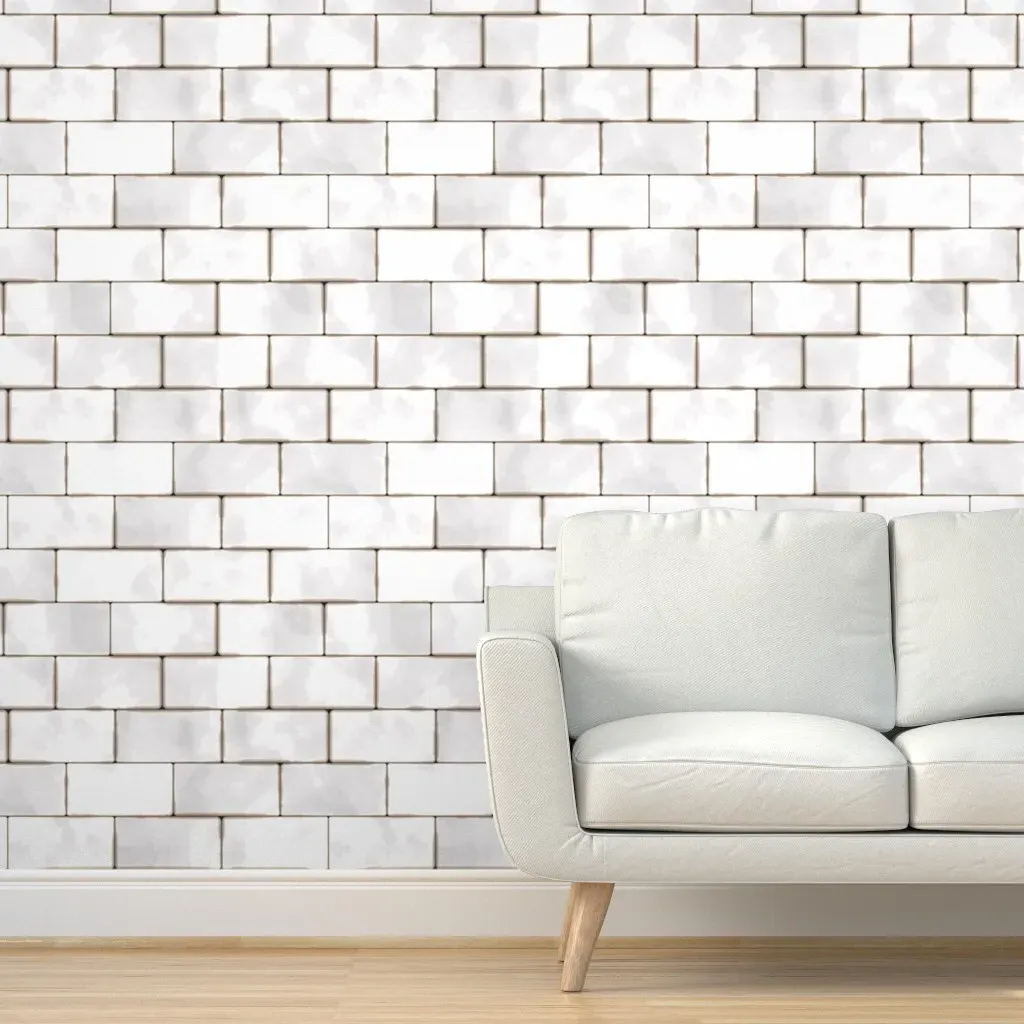Subway Brick Tile Peel and Stick Wallpaper - Weathered Beige product