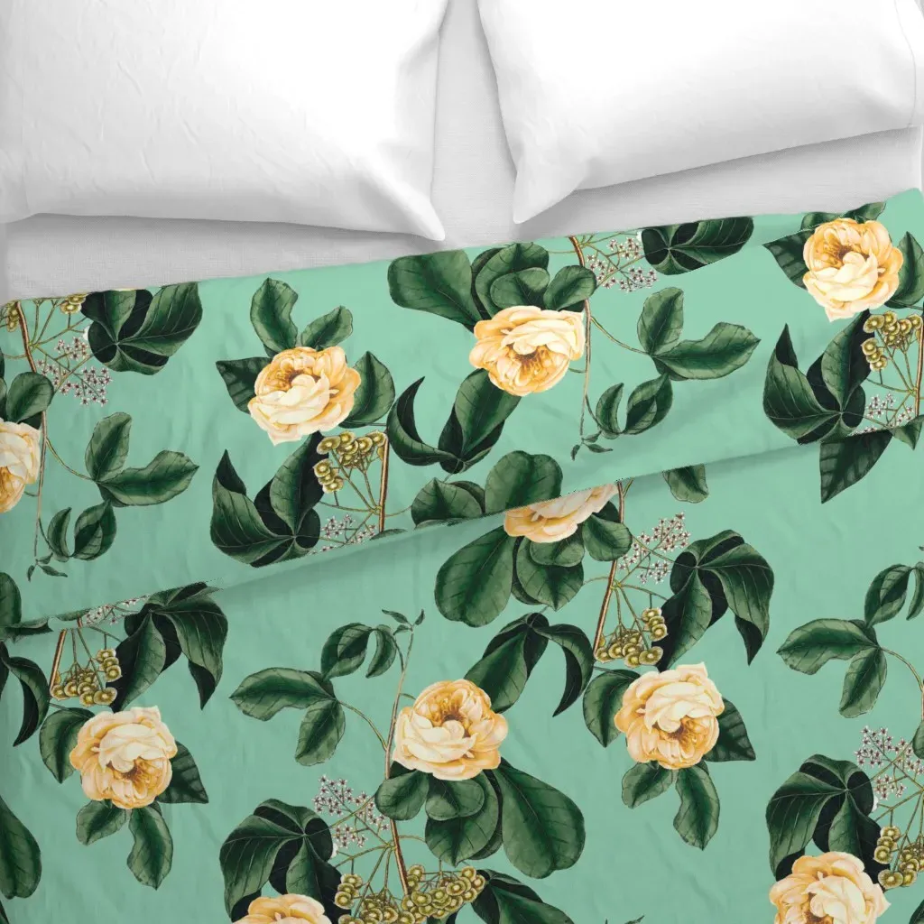 Suffolk Rose Duvet Cover - Yellow alternate view