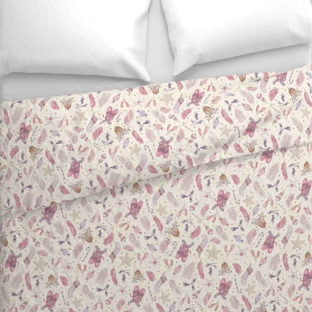 Sugar Plum Ballet Duvet Cover - Dusty Rose alternate view