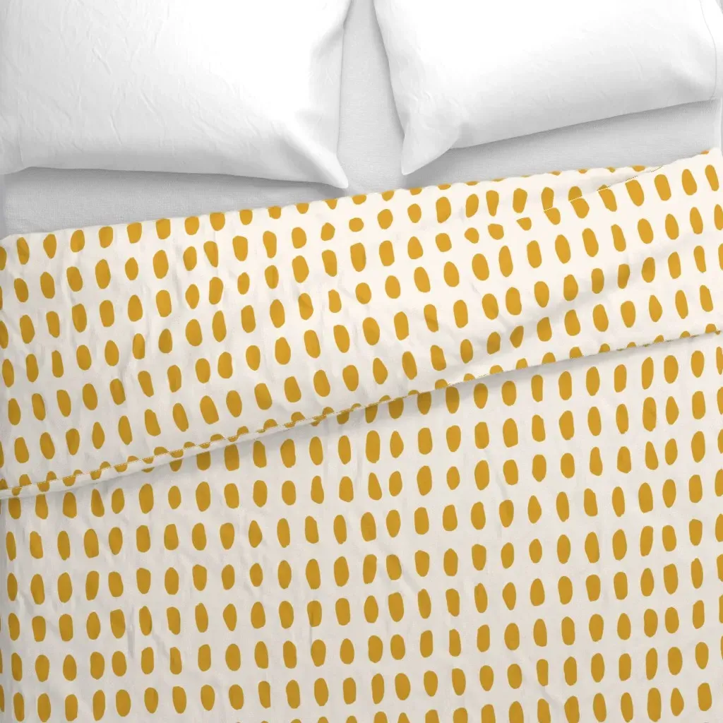 Summer Blobs Duvet Cover - Mustard Yellow alternate view