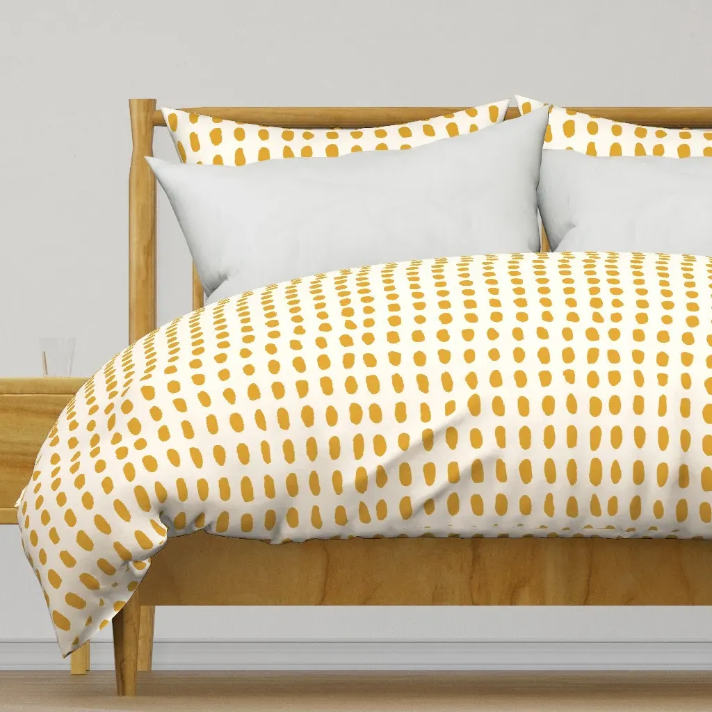 Summer Blobs Duvet Cover - Mustard Yellow product