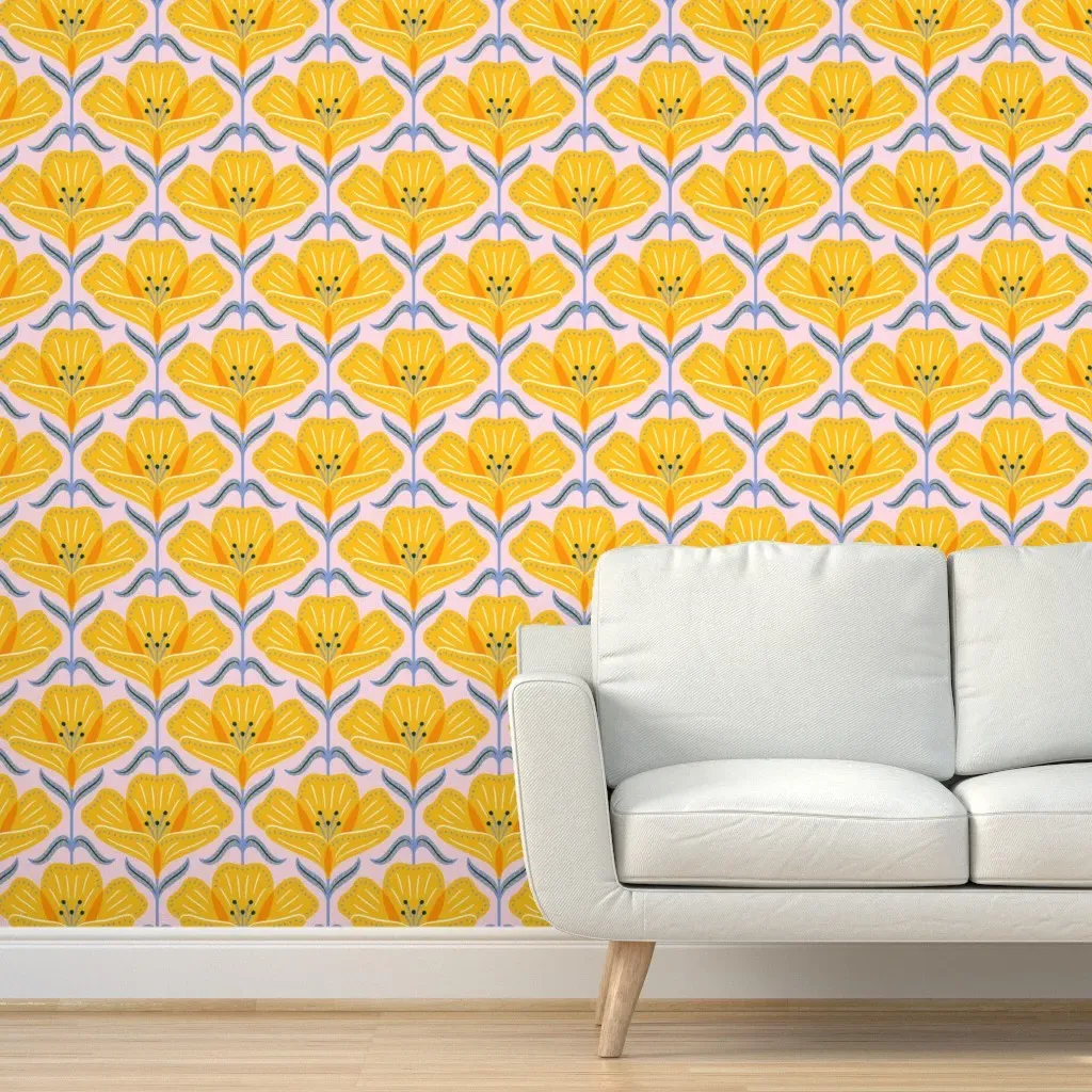 Summer Buttercup Dopamine Mood Peel and Stick Wallpaper - Yellow product