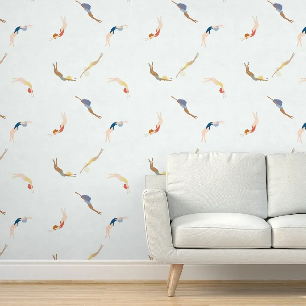 Summer Divers Peel and Stick Wallpaper - Blue product
