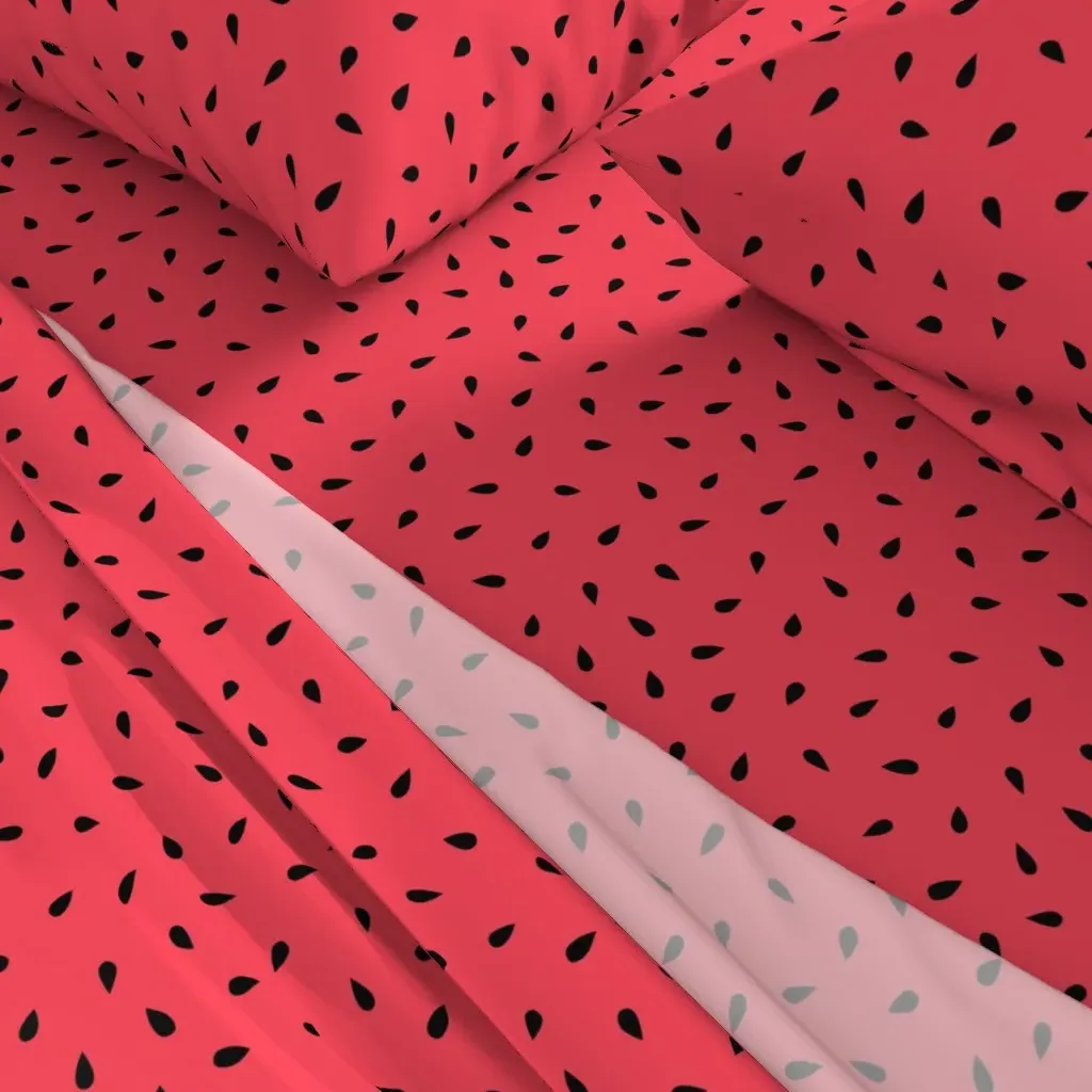 Summer Fruit Seeds Watermelon King Size Sheet Set - Pink alternate view