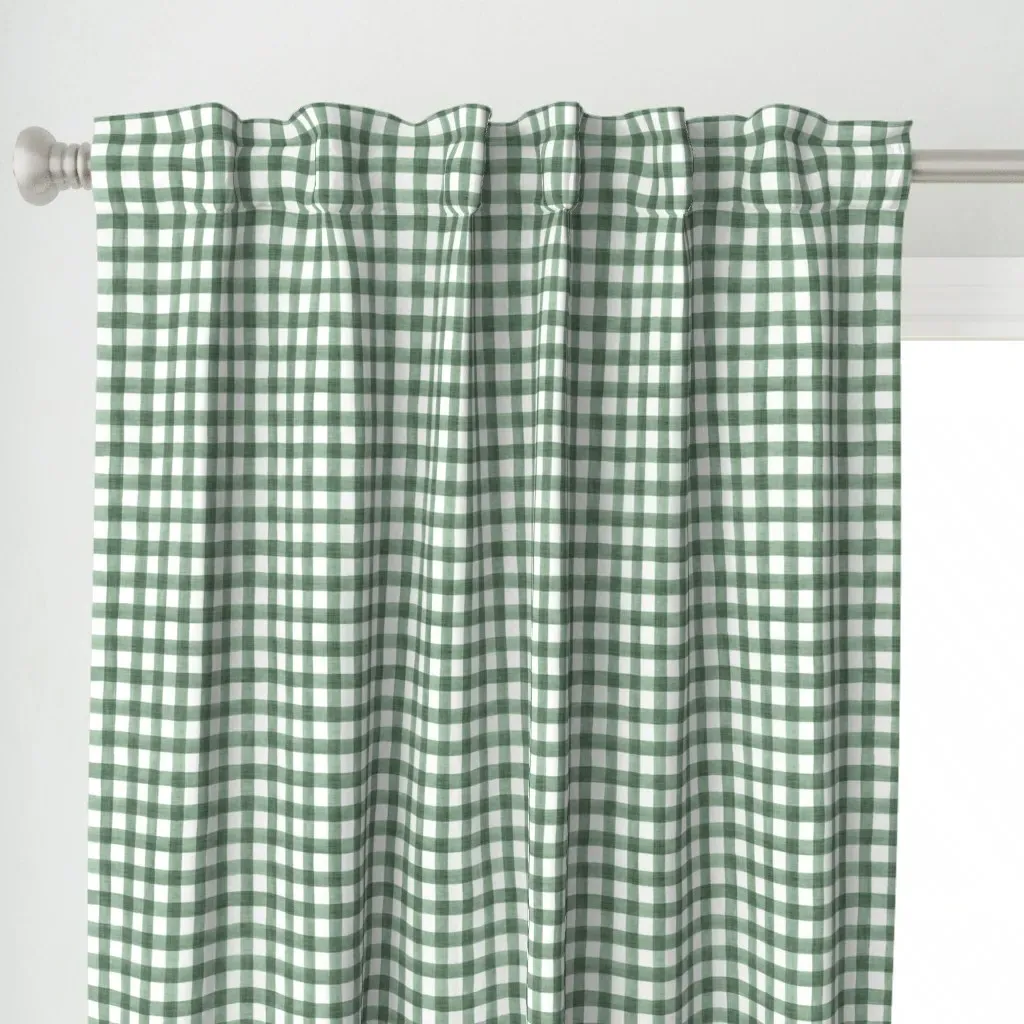 Summer Green Buffalo Curtain Panel - Sage Green alternate view