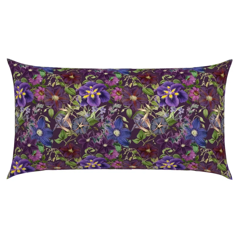 Summer Night Botanical Garden King Pillow Sham - Purple product