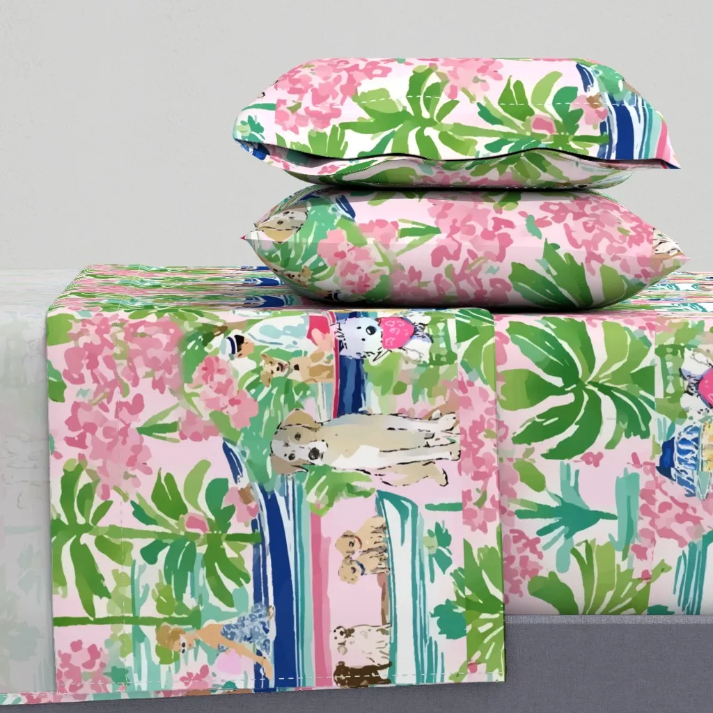 Summer Outing King Size Sheet Set - Pink product
