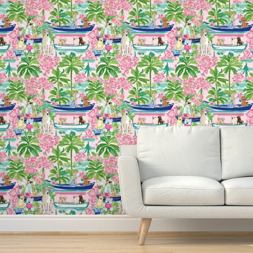 Summer Outing Peel and Stick Wallpaper - Pink product