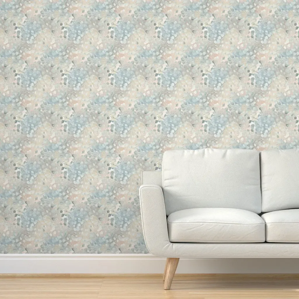 Summer Romance Peel and Stick Wallpaper - Dusty Blue product