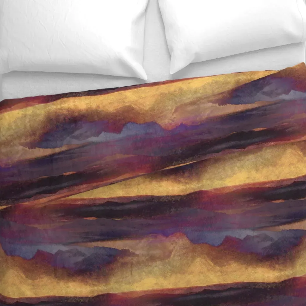 Summer Sunset Duvet Cover - Golden Yellow alternate view