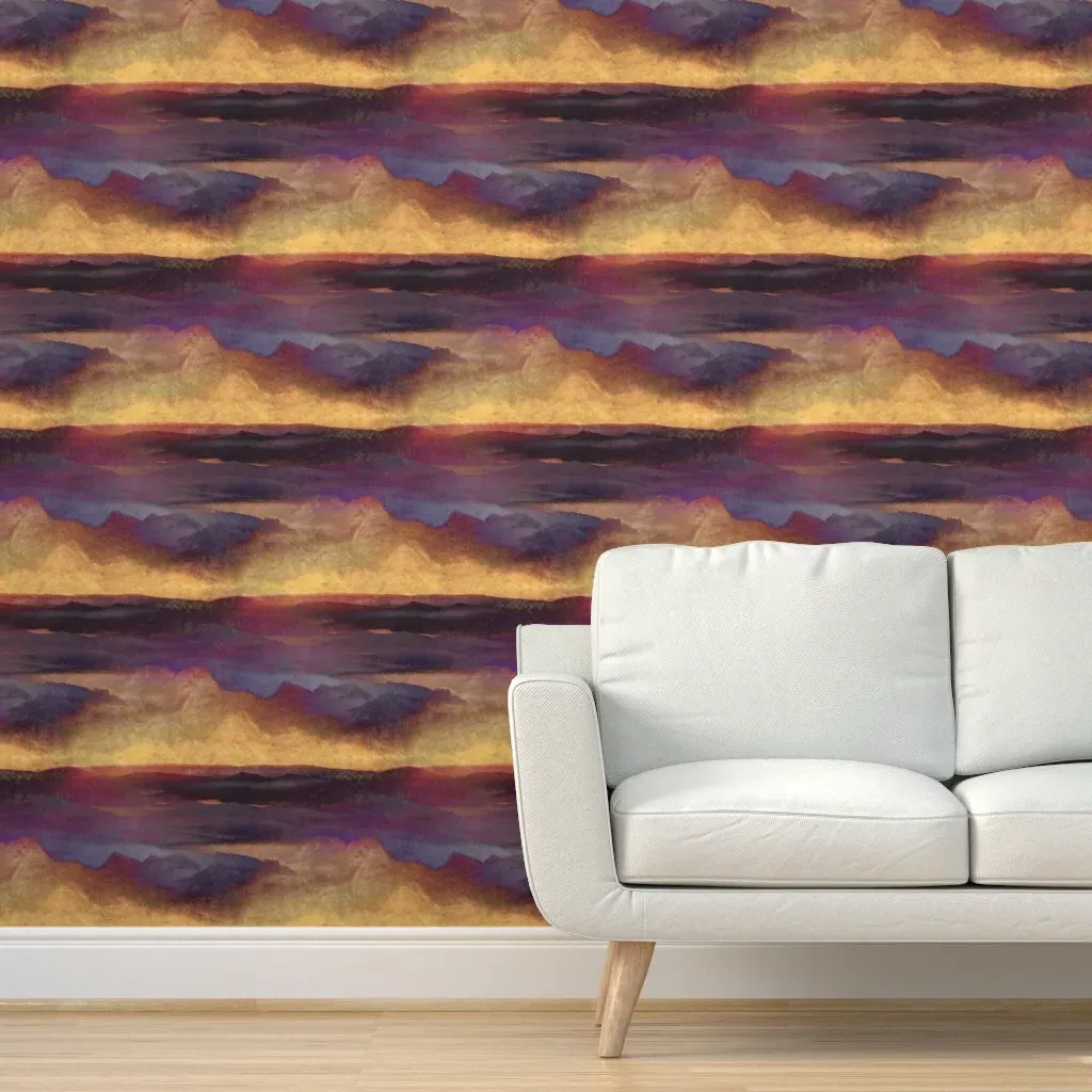 Summer Sunset Peel and Stick Wallpaper - Golden Yellow product