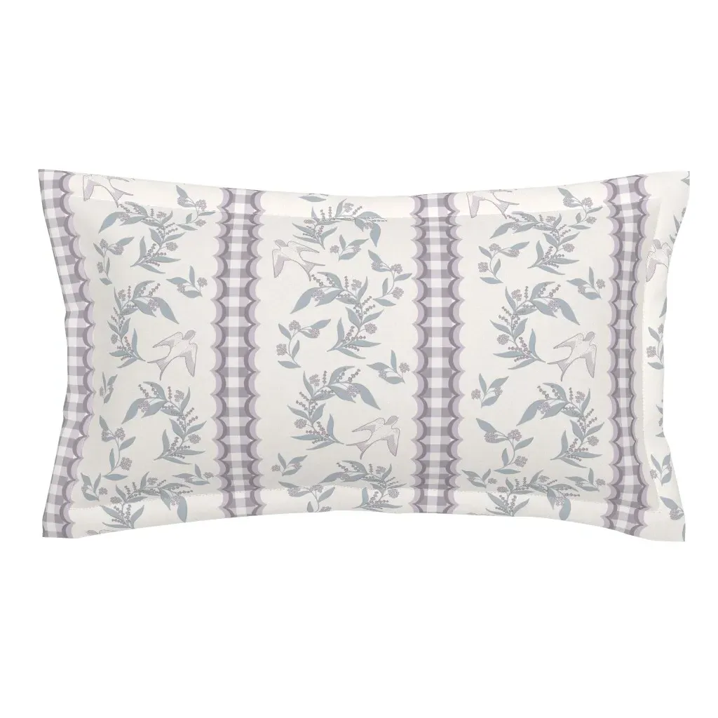 Summer Swallows King Size Pillow Sham - Lavender product