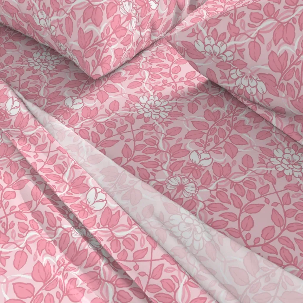 Summer Vines Twin Sheet Set - Pink alternate view