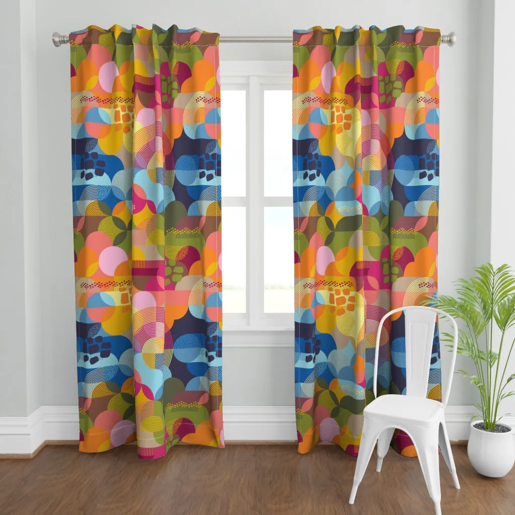 Summertime Large Scale Curtain Panel - Orange product