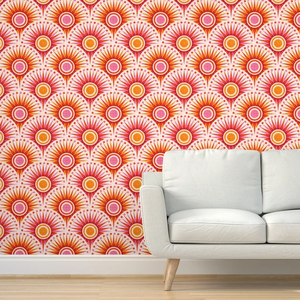 Sun Sunrise Sunset Peel and Stick Wallpaper - Orange product