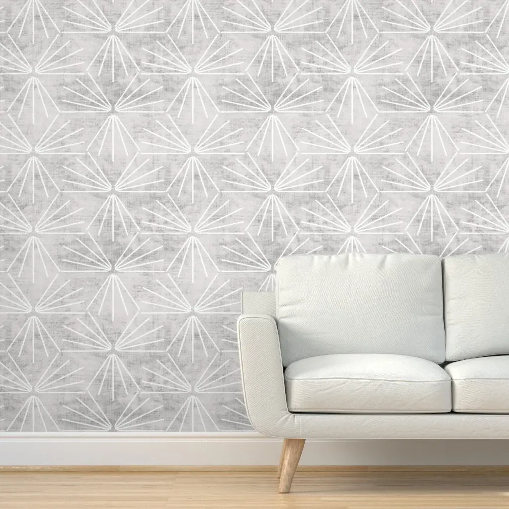 Sun Tile Cement Peel and Stick Wallpaper - White product