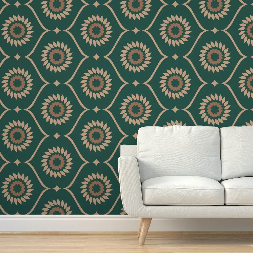 Sunbow Flower Peel and Stick Wallpaper - Teal product