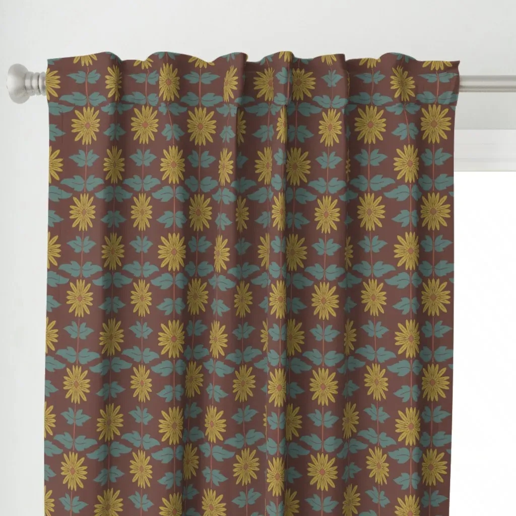 Sunflower V Curtain Panel - Yellow alternate view