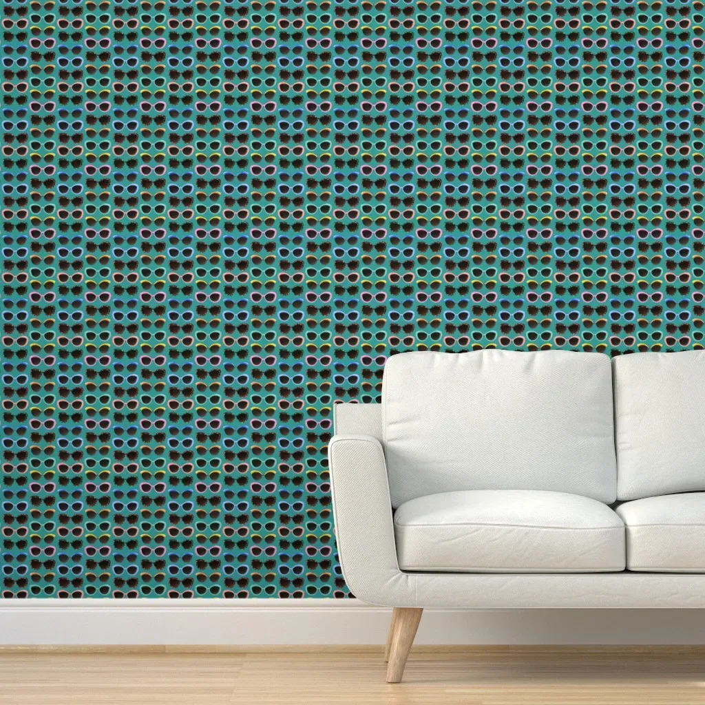 Sunglasses Peel and Stick Wallpaper - Teal product