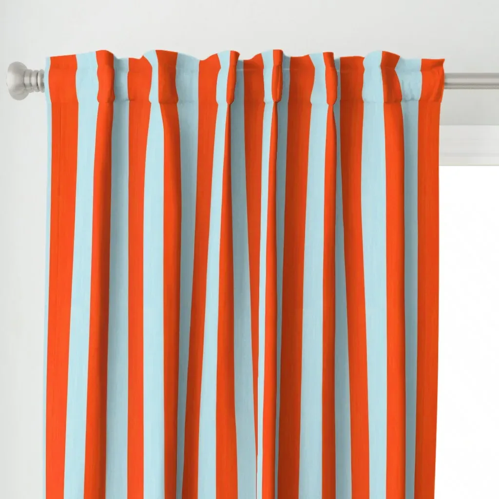 Sunkissed Stripes Cherry Curtain Panel - Orange alternate view