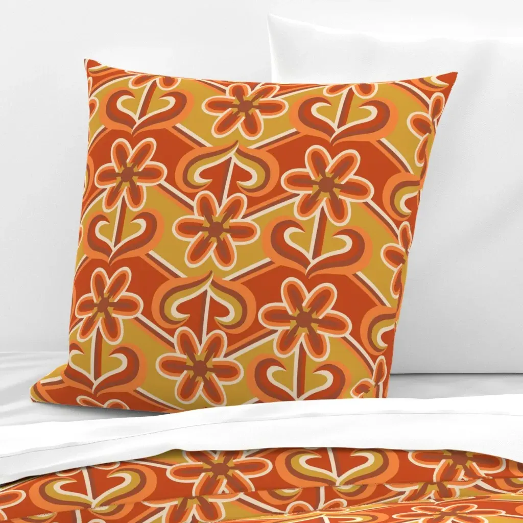 Sunny Chevy Retro Euro Pillow Sham - Burnt Orange product