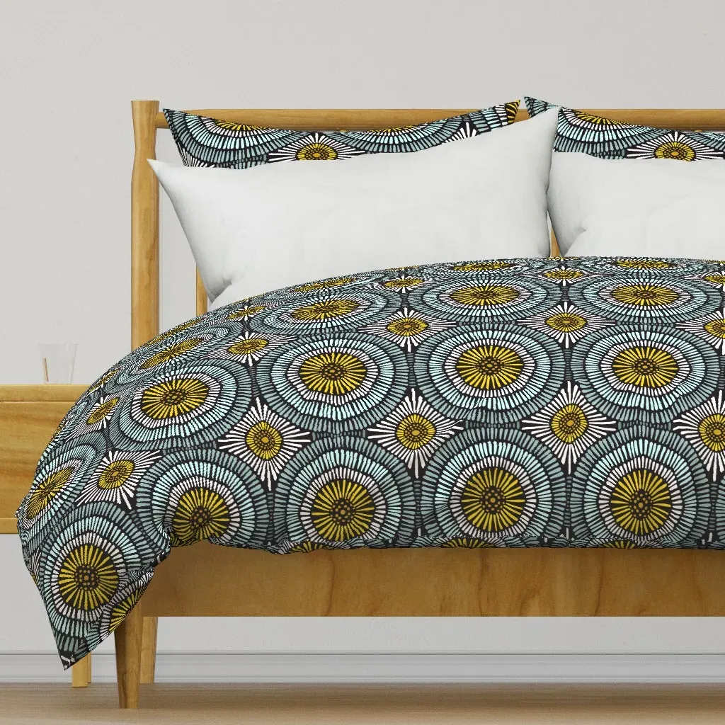 Sunny Circles Duvet Cover - Yellow product
