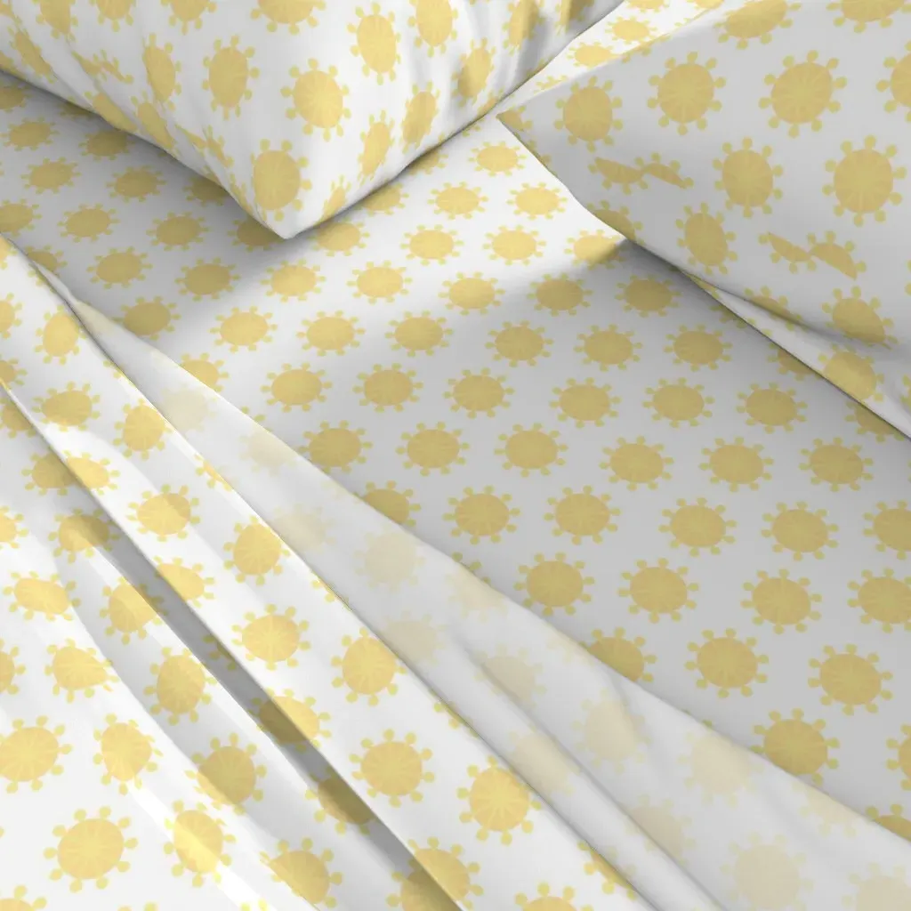 Sunny Coordinate King Size Sheet Set - Pale Yellow alternate view