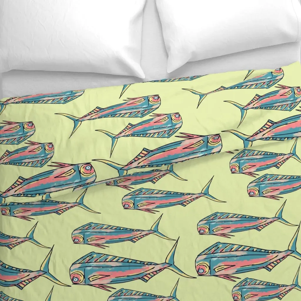 Sunny Day Mahi Run Duvet Cover - Teal alternate view