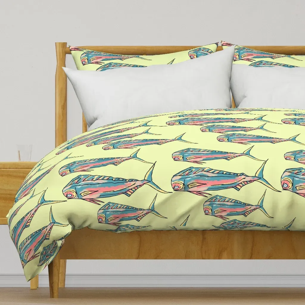 Sunny Day Mahi Run Duvet Cover - Teal product