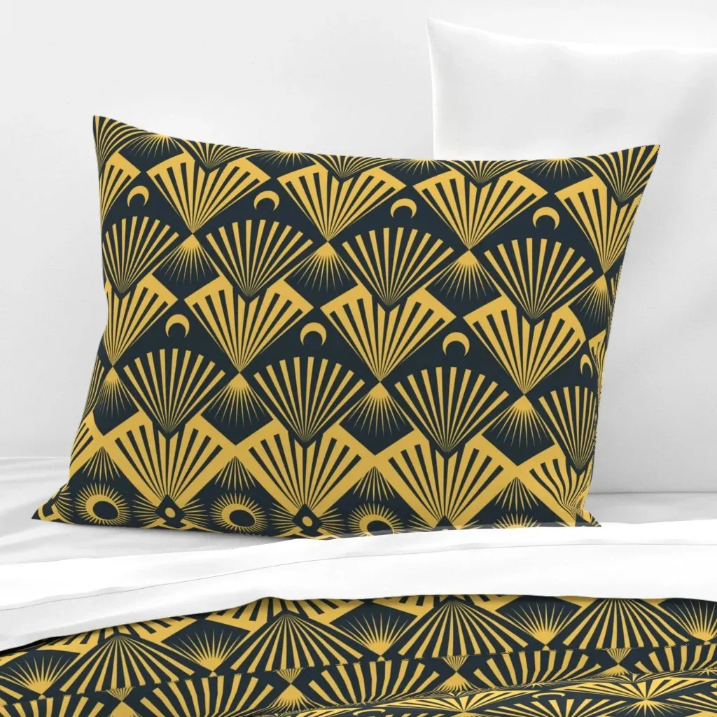 Sunny Moonrise Standard Knife Edge Pillow - Gold, Cotton Sateen product